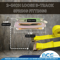Load image into Gallery viewer, 2&quot; E-Track Ratchet Tie Down Straps
