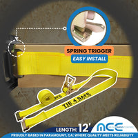 Load image into Gallery viewer, 2&quot; E-Track Ratchet Tie Down Straps
