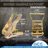 Load image into Gallery viewer, 2&quot; E-Track Ratchet Tie Down Straps
