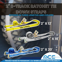 Load image into Gallery viewer, 2&quot; E-Track Ratchet Tie Down Straps
