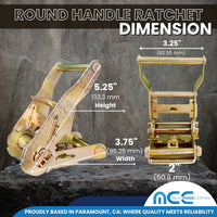 Load image into Gallery viewer, 2&quot; Utility Endless Ratchet Tie Down Strap (Round Handle Ratchet)
