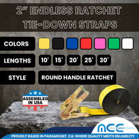 Load image into Gallery viewer, 2&quot; Utility Endless Ratchet Tie Down Strap (Round Handle Ratchet)
