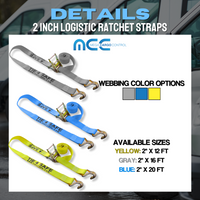 Load image into Gallery viewer, 2&quot; Logistic E-Track Ratchet Straps With J Hook
