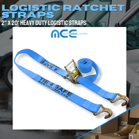 Load image into Gallery viewer, 2&quot; Logistic E-Track Ratchet Straps With J Hook
