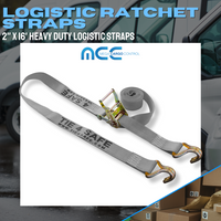 Load image into Gallery viewer, 2&quot; Logistic E-Track Ratchet Straps With J Hook
