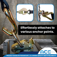 Load image into Gallery viewer, 1.5&quot; x 15 FT Tie Down Straps with Double J Hook
