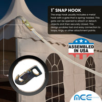 Load image into Gallery viewer, 1&quot; Ratchet Tent Strap with O-Ring fitting and Snap Hook strap
