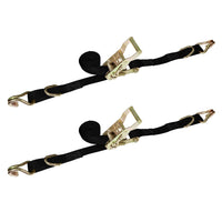 Load image into Gallery viewer, 2Pack 1&quot; x 6 ft Ratchet Straps W/ J-Hook &amp; D Ring
