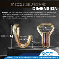 Load image into Gallery viewer, 2Pack 1&quot; x 6 ft Ratchet Straps W/ J-Hook &amp; D Ring
