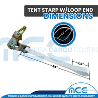 Load image into Gallery viewer, 1&quot; Ratchet Tent Strap With Loop End
