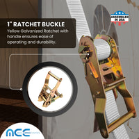 Load image into Gallery viewer, 1&quot; Ratchet Tent Strap With Loop End
