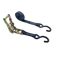 Load image into Gallery viewer, USA 1&quot; Heavy-Duty Ratchet Strap w/ Coated S Hooks
