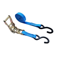 Load image into Gallery viewer, USA 1&quot; Heavy-Duty Ratchet Strap w/ Coated S Hooks
