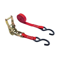Load image into Gallery viewer, USA 1&quot; Heavy-Duty Ratchet Strap w/ Coated S Hooks

