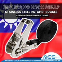Load image into Gallery viewer, 1&quot; x 12&#39; Stainless Steel Ratchet Endless Strap - 4 Pack
