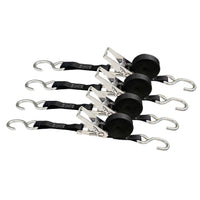 Load image into Gallery viewer, 4 Pack 1&quot; x 12&#39; Stainless Steel Ratchet Buckle With S Hook Strap
