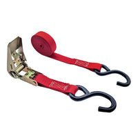 Load image into Gallery viewer, USA 1&quot; Ratchet Tie Down Straps w/ Coated S Hooks
