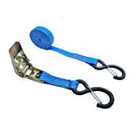 Load image into Gallery viewer, USA 1&quot; Ratchet Tie Down Strap With 2 S Hooks With Keeper
