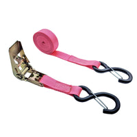 Load image into Gallery viewer, USA 1&quot; Ratchet Tie Down Strap With 2 S Hooks With Keeper
