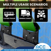 Load image into Gallery viewer, USA 3&quot; 4&quot; Ratchet Tie Down Short Fixed End Strap w/Flat Hook
