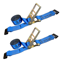 Load image into Gallery viewer, 2 Pack - 3" x 30' Ratchet Tie Down Strap w/ Flat Hooks
