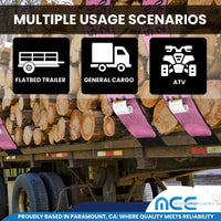 Load image into Gallery viewer, USA 3&quot; 4&quot; Ratchet Tie Down Short Fixed End Strap w/Flat Hook
