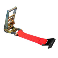Load image into Gallery viewer, USA 3&quot; 4&quot; Ratchet Tie Down Short Fixed End Strap w/Flat Hook
