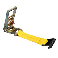 Load image into Gallery viewer, USA 3&quot; 4&quot; Ratchet Tie Down Short Fixed End Strap w/Flat Hook
