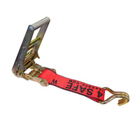 Load image into Gallery viewer, USA 3&quot; 4&quot; Ratchet Tie Down Short Fixed End Strap w/ J Hook
