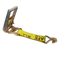 Load image into Gallery viewer, USA 3&quot; 4&quot; Ratchet Tie Down Short Fixed End Strap w/ J Hook
