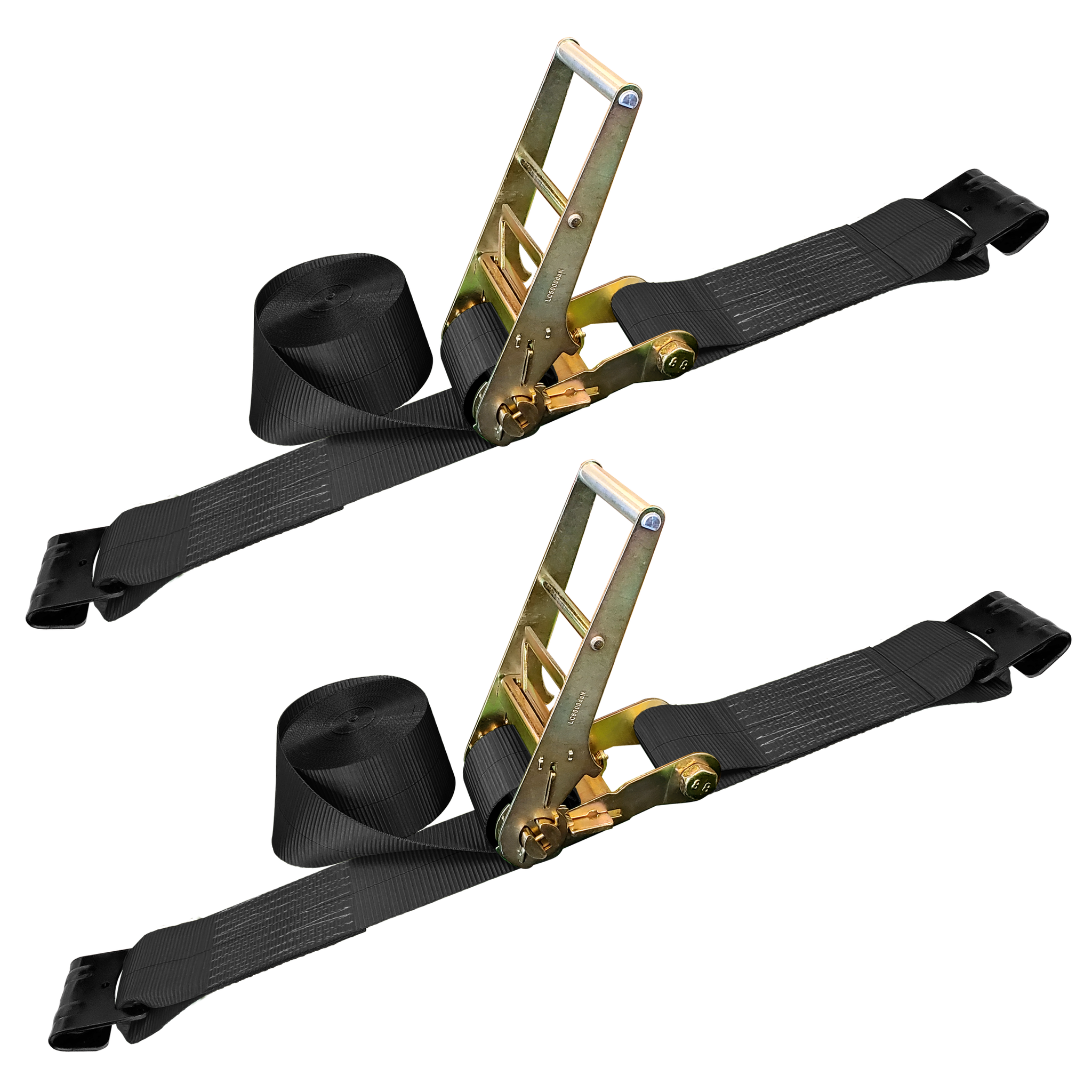 2-Pack 3 inch x 30 foot Flat Hook Straps