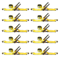 Load image into Gallery viewer, 10 Pack 3" x 30' Ratchet Tie Down Strap w/ J Wire Hooks
