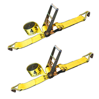 Load image into Gallery viewer, 2 Pack 3" x 30' Ratchet Tie Down Strap w/ J Wire Hooks
