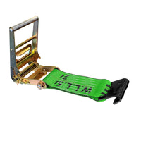 Load image into Gallery viewer, USA 3&quot; 4&quot; Ratchet Tie Down Short Fixed End Strap w/Flat Hook
