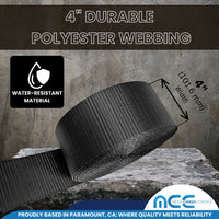 Load image into Gallery viewer, USA 3&quot; 4&quot; Ratchet Tie Down Short Fixed End Strap w/ J Hook
