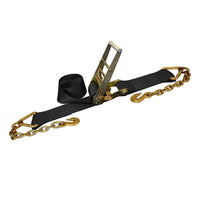 Load image into Gallery viewer, 4&quot; Ratchet Tie Down Strap w/ Chain Extensions
