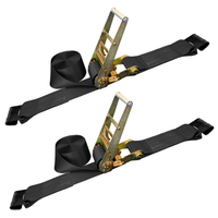 Load image into Gallery viewer, 2 Pack 4" x 30FT Ratchet Tie Down Strap w/ Flat Hooks
