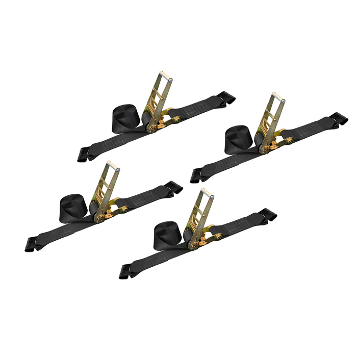 4 Pack 4" x 30FT Ratchet Tie Down Strap w/ Flat Hooks