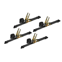 Load image into Gallery viewer, 4 Pack 4" x 30FT Ratchet Tie Down Strap w/ Flat Hooks

