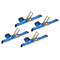 Load image into Gallery viewer, 4 Pack 4" x 30FT Ratchet Tie Down Strap w/ Flat Hooks
