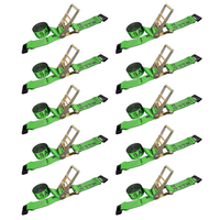 Load image into Gallery viewer, 10 Pack 4" x 30FT Ratchet Tie Down Strap w/ Flat Hooks
