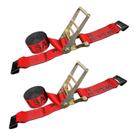 Load image into Gallery viewer, 2 Pack 4" x 30FT Ratchet Tie Down Strap w/ Flat Hooks
