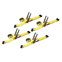 Load image into Gallery viewer, 4 Pack 4" x 30FT Ratchet Tie Down Strap w/ Flat Hooks
