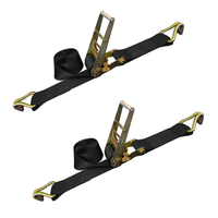 Load image into Gallery viewer, 2 Pack 4" x 30FT Ratchet Tie Down Strap w/ J Hooks
