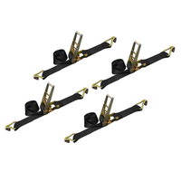 Load image into Gallery viewer, 4 Pack 4" x 30FT Ratchet Tie Down Strap w/ J Hooks
