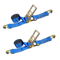 Load image into Gallery viewer, 2 Pack 4" x 30FT Ratchet Tie Down Strap w/ J Hooks
