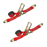 Load image into Gallery viewer, 2 Pack 4" x 30FT Ratchet Tie Down Strap w/ J Hooks
