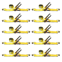 Load image into Gallery viewer, 10 Pack 4" x 30FT Ratchet Tie Down Strap w/ J Hooks

