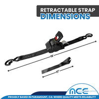 Load image into Gallery viewer, 1.5" x 15' Retractable Ratchet Strap
