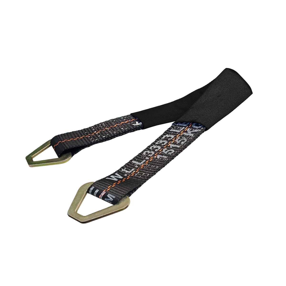 USA Heavy Duty Axle Straps w/ Delta D Rings (Black Sleeve)